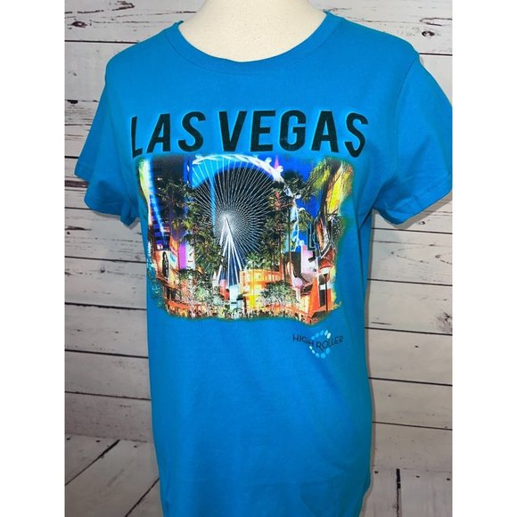 NWT Las Vegas Nevada Large high roller Coaster Graphic Tee Shirt T-Shirt Gift‎ - Picture 2 of 11